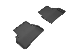 3D MAXpider Kagu 2nd Row Floormats For 15-20 Mercedes C-Class Sedan W205 - Black